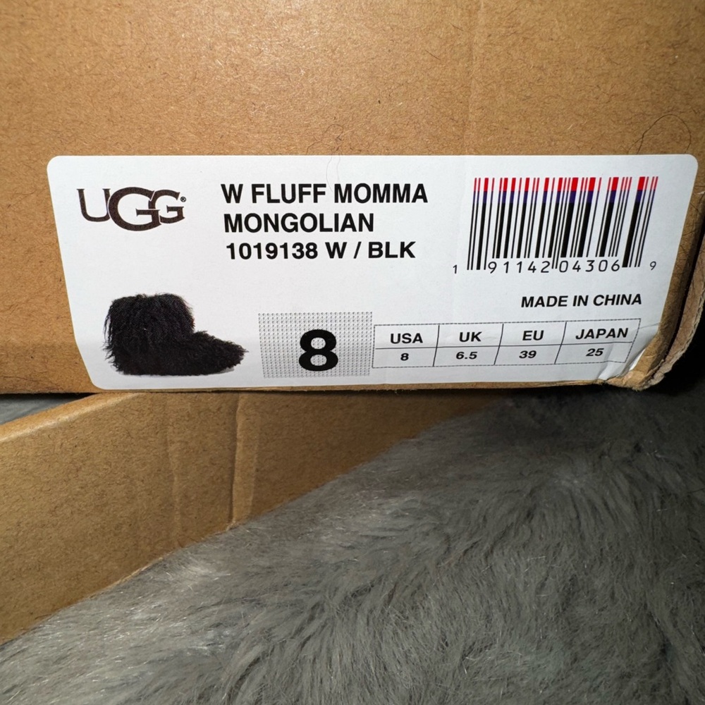 UGG Black Fluff Momma Mongolian Boots - Picture 2 of 8